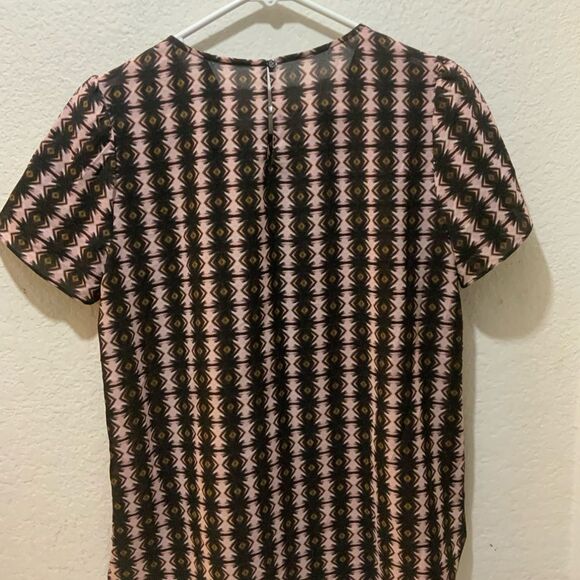 J. Crew women size 4 petal sleeve top shadow diamond - Picture 5 of 7